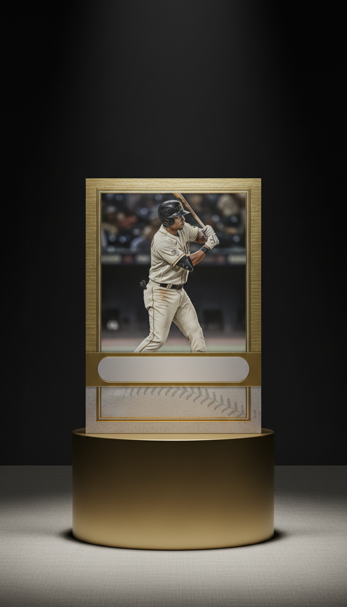 Baseball rookie card with authenticated grading